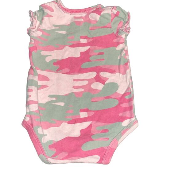 John Deere Tractor 6-9 months Baby Camo One Piece Short Sleeve Camouflage Pink - Picture 6 of 11